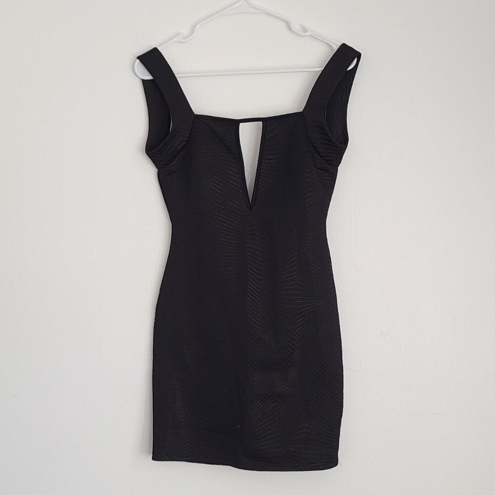 Black Open Back Bodycon Dress